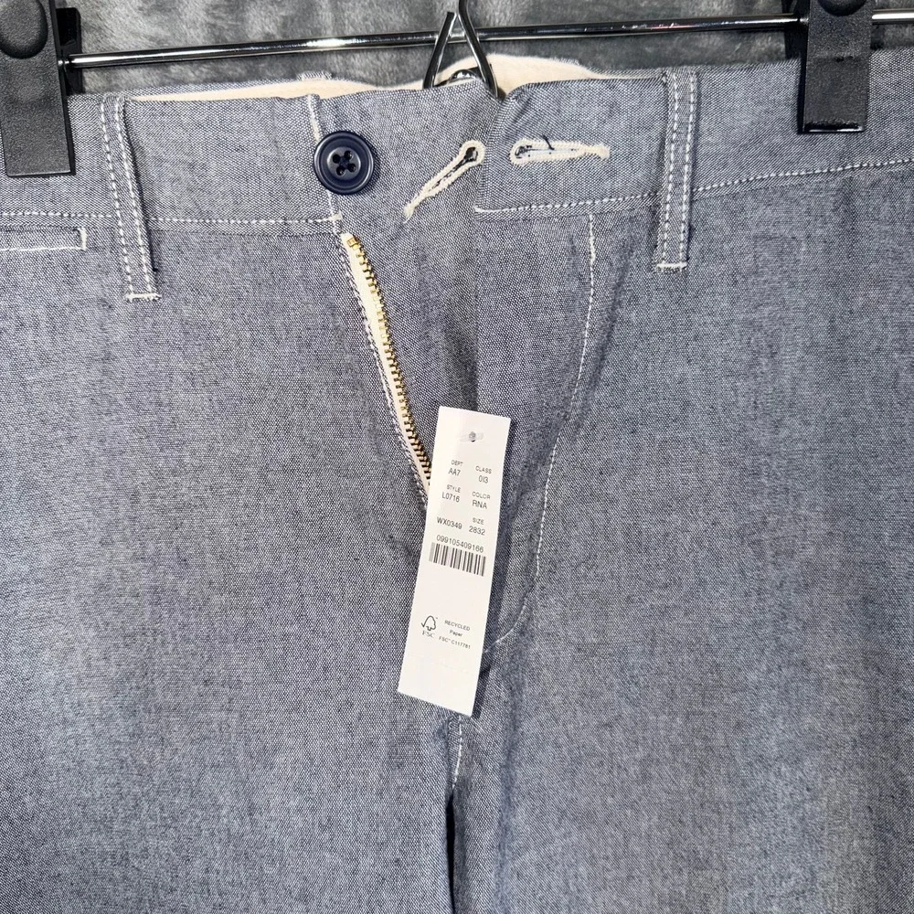 J.Crew Mens 484 Slim Fit Chino Pants Size 28x32‎ Blue Stretch Flat Front